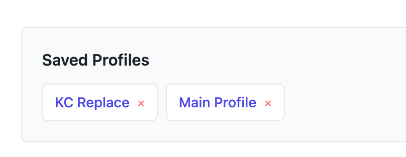 Save Profile