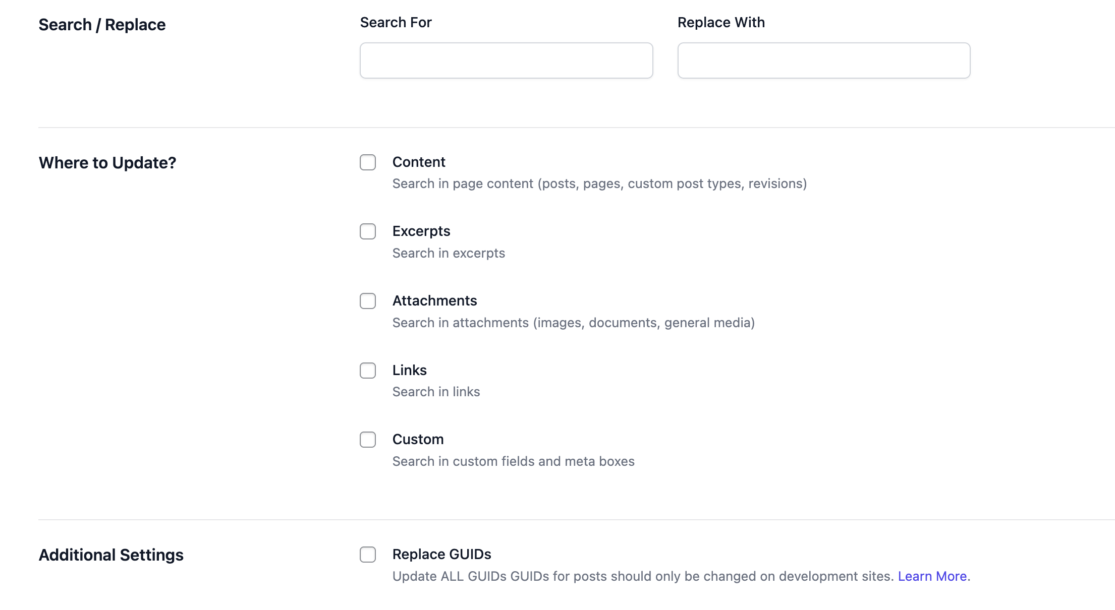 Search and Replace